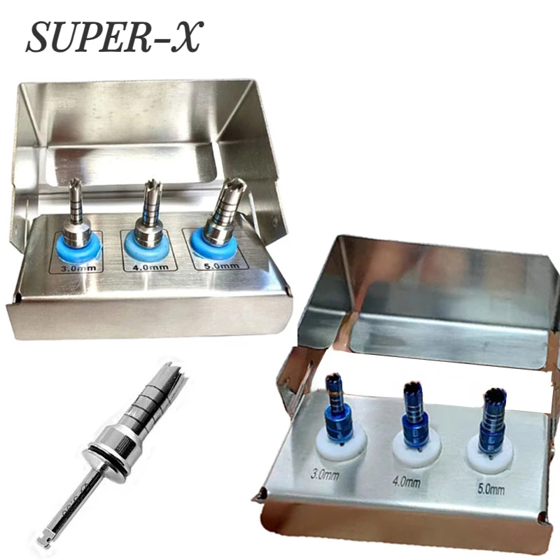 

Dental Implant Drill Set Dental Bone Collector Kit Stainless Steel Bone Expander Kit Implant Surgical Burs Cutting Trephine Burs