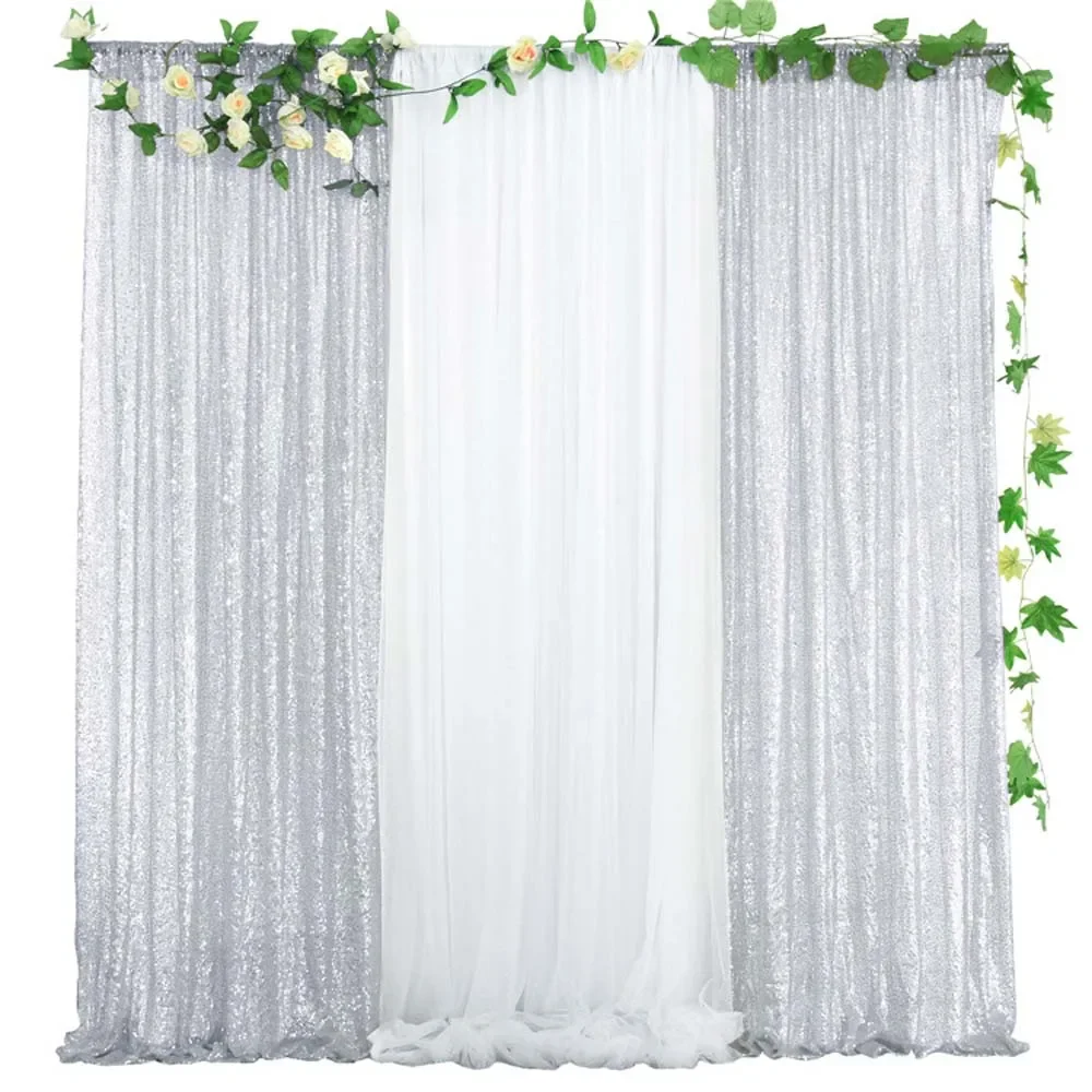 Party Supplies Birthday Backdrop Party Decoration Party Backdrop Curtain 2x8ft Sparkly Sequin Backdrop Curtain For Wedding Birthday Christmas Baby Shower Party Decor