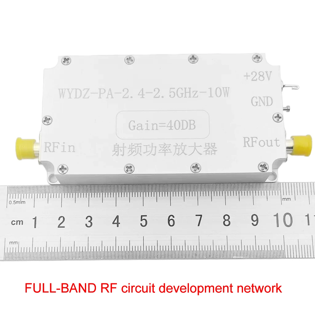 

WYDZ-PA-2.4G-10W RF усилитель мощности 2,4 ГГц выход 10 Вт усиление 40 дБ с гнездовым разъемом SMA и внешним радиатором