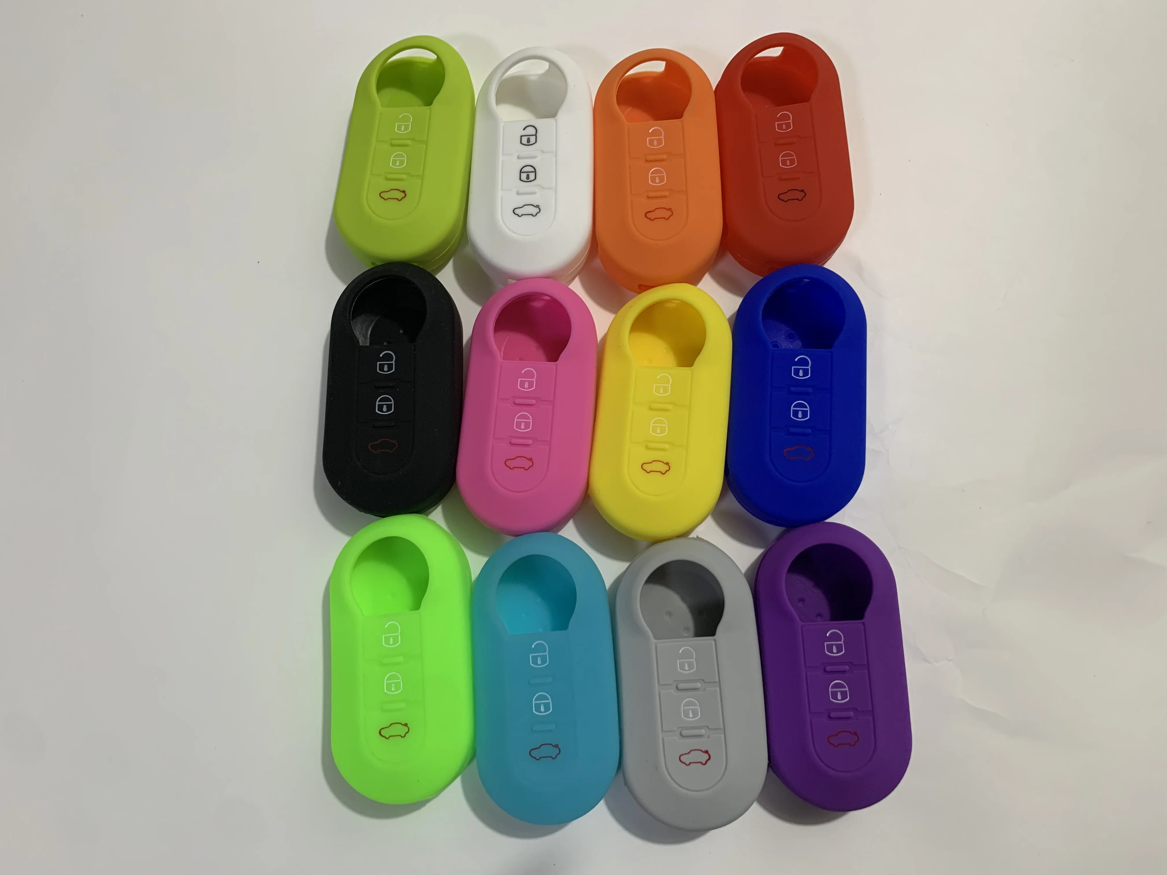 Silicone Remote Key Cover Case 3 Button Fit For Fiat 500 PANDA PUNTO BRAVO LANCIA YPSILON STILO DUCATO DELTA key case,key case cover,remote control case cover
