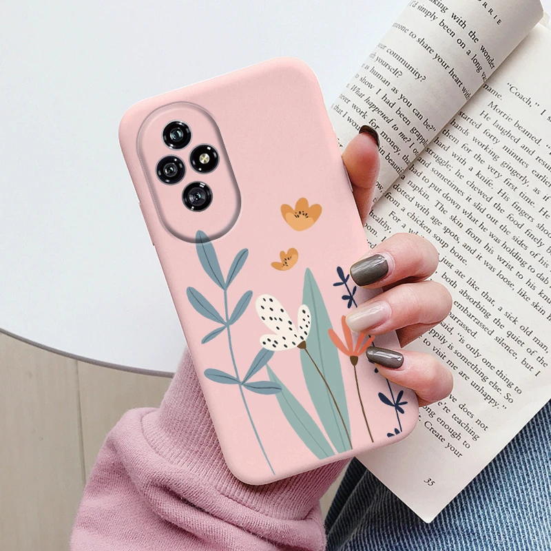 Beautiful Floral Heart and Leopard Print Soft Silicone Matte Protective Case