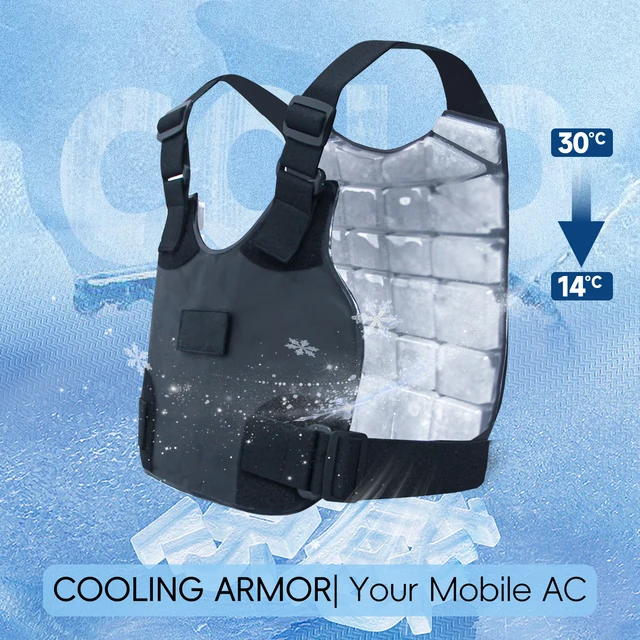 Gilet de réfrigération, dispositif de refroidissement PCM, gilet tactique, combinaison de climatisation, combinaison de refroidissement, combinaison à température constante, été 1