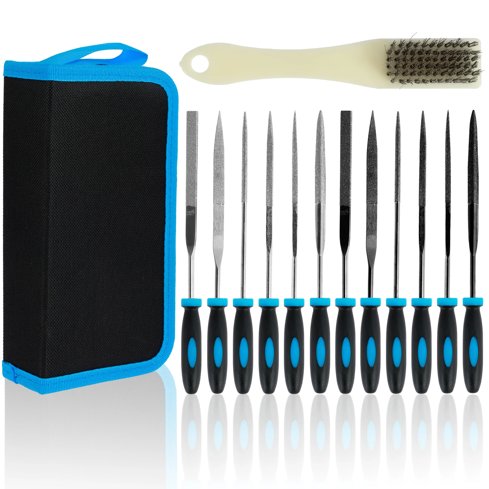 Pack Of 13 File Set Woodworking Polishing Deburring Needle Rasps Craft