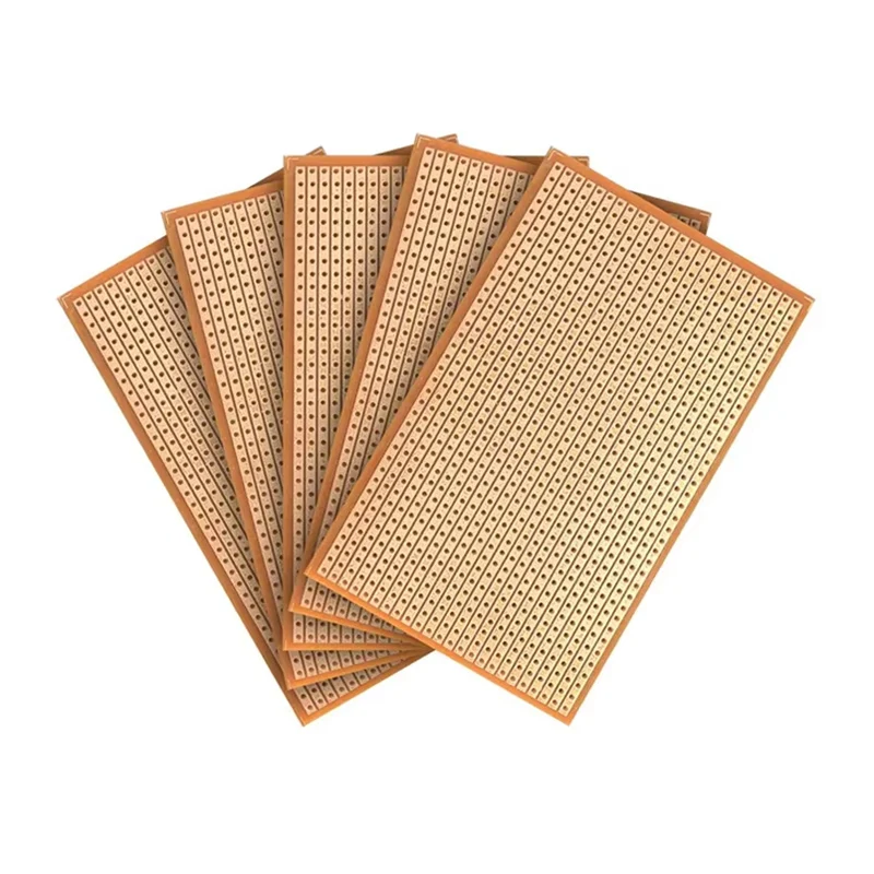 5/10PCS DIY 6.4x9.5 6.4*9.5CM Prototype Paper PCB Universal Experiment Matrix Circuit Board Single Row Continuous Hole 64x95MM