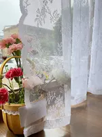 Floral Lace Sheer Rod Pocket Curtain Panel 5
