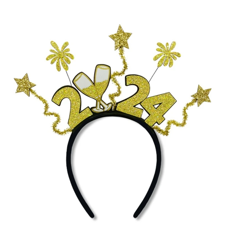 

Festival Sequins Headband New Year Eve Party Glittering Hairhoop Adult Headdress