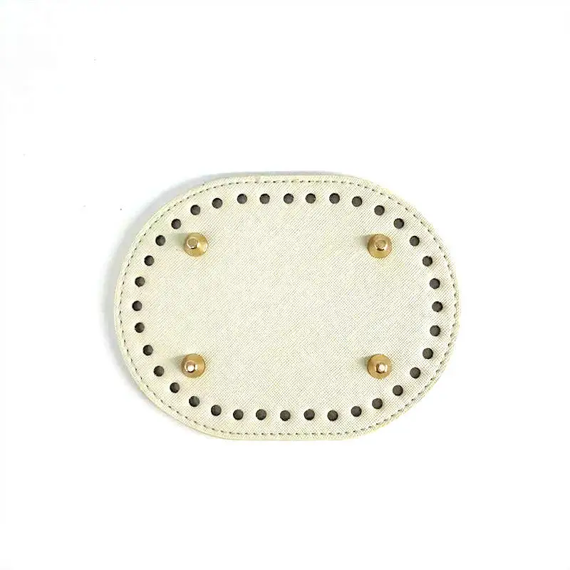 14,5 x 11 cm ovaler Boden für gestrickte Tasche, PU-Leder, Taschenbasis, handgefertigter Boden mit Löchern, DIY-Häkeltaschen-Boden-Zubehör – Detail 7