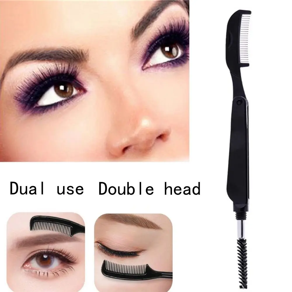 Fashion Double Head Eyebrow Brush Cosmetic Tools Makeup Brush Eyelashes Comb Eyelashes Extension