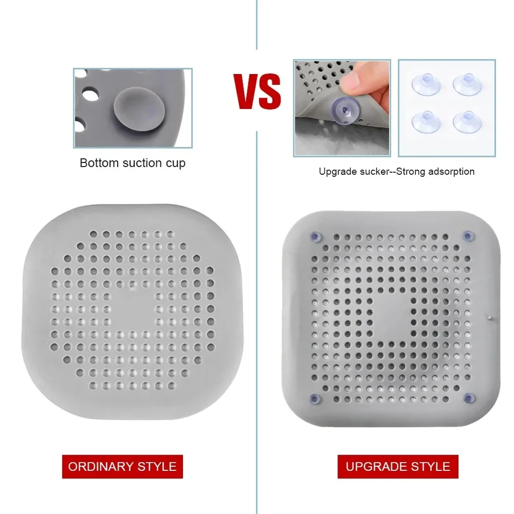 Sink Filter Shower Drain Catcher Hair Drain Catcher Sink Strainer Hair Drain Filter Floor Drain Hair Filter Floor Drain Hair Catcher Drain Hair Catcher Hair Filter Sink Anti-blocking Strainer Bathtub Shower Floor Drain Stopper Silicone Kitchen Deodorant Plug Bathroom Accessories