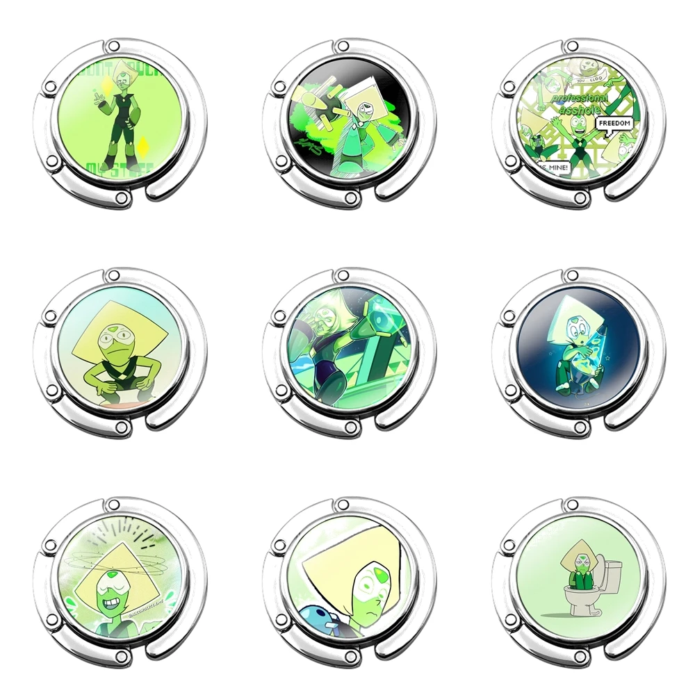 

STEVEN UNIVERSE PERIDOT Foldable Purse Hook for Women's Table Handbag Storage Folding Decor Table Hook