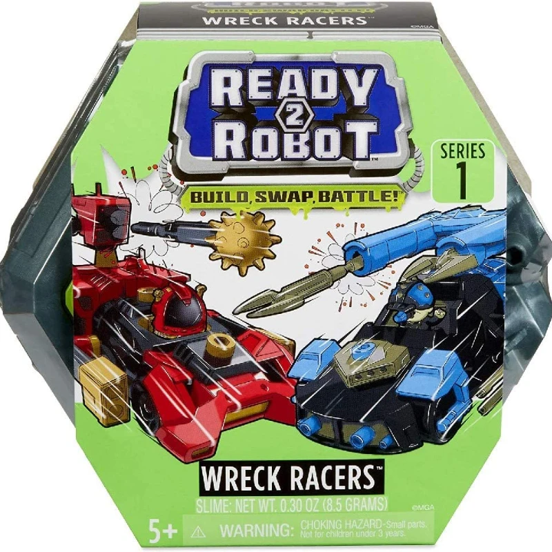 Original Ready 2 Robot Builo Swap Battle Wreck Racers Robot Vehicles Con Slime Surprise Giocattoli Per Bambini Action Figures Car Toy