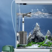 6-IN-1 Aquarium Submersible ตัวกรองภายใน USB ไฟฟ้าถังกรองปลากรองน้ํา Bio-ฟองน้ําปลา Manure เครื่องมือทําความสะอาด 6