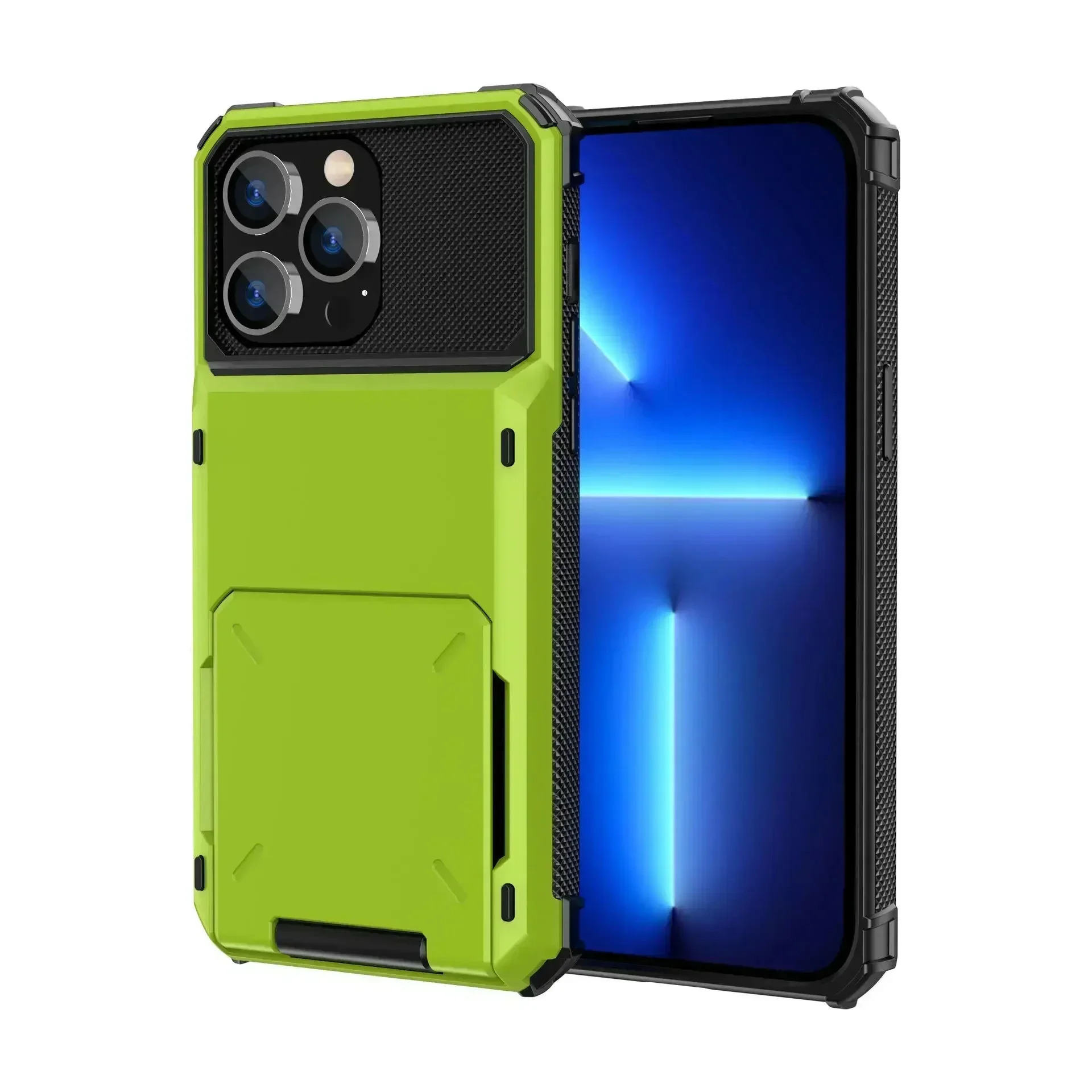 Premium Card Holder Wallet Case with Hidden Flip Slot and Protective Hard Back Cover