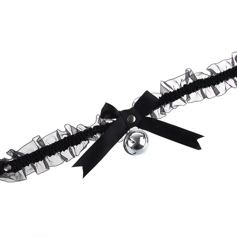 Cute Fashion Creative Women Gothic Simple Sexy Lace Collar Pendant Bow Knot Bell Choker Necklace Dress Girls Party Jewelry