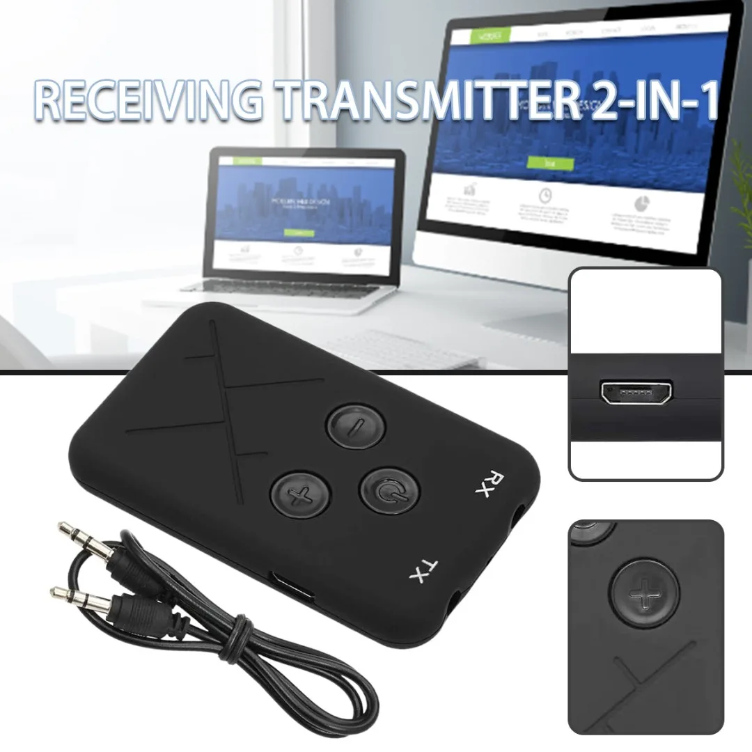 

Wireless Receiver Transmitter 2 in 1 Stereo APTX Aux Audio Car Adapter Easy Connection No Driver Needed Plug and Play Brand New