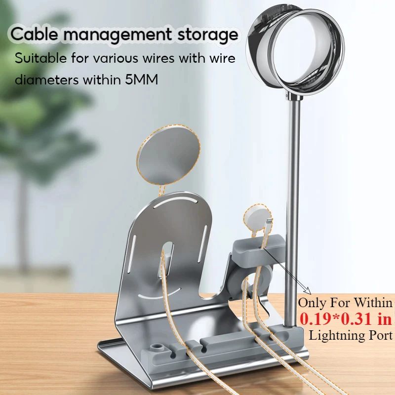 5 in1 Storage Bracket Phone Stand Headphone Headset Holder Earphone Hanger Charging Station for iWatch Air Pods iPhone