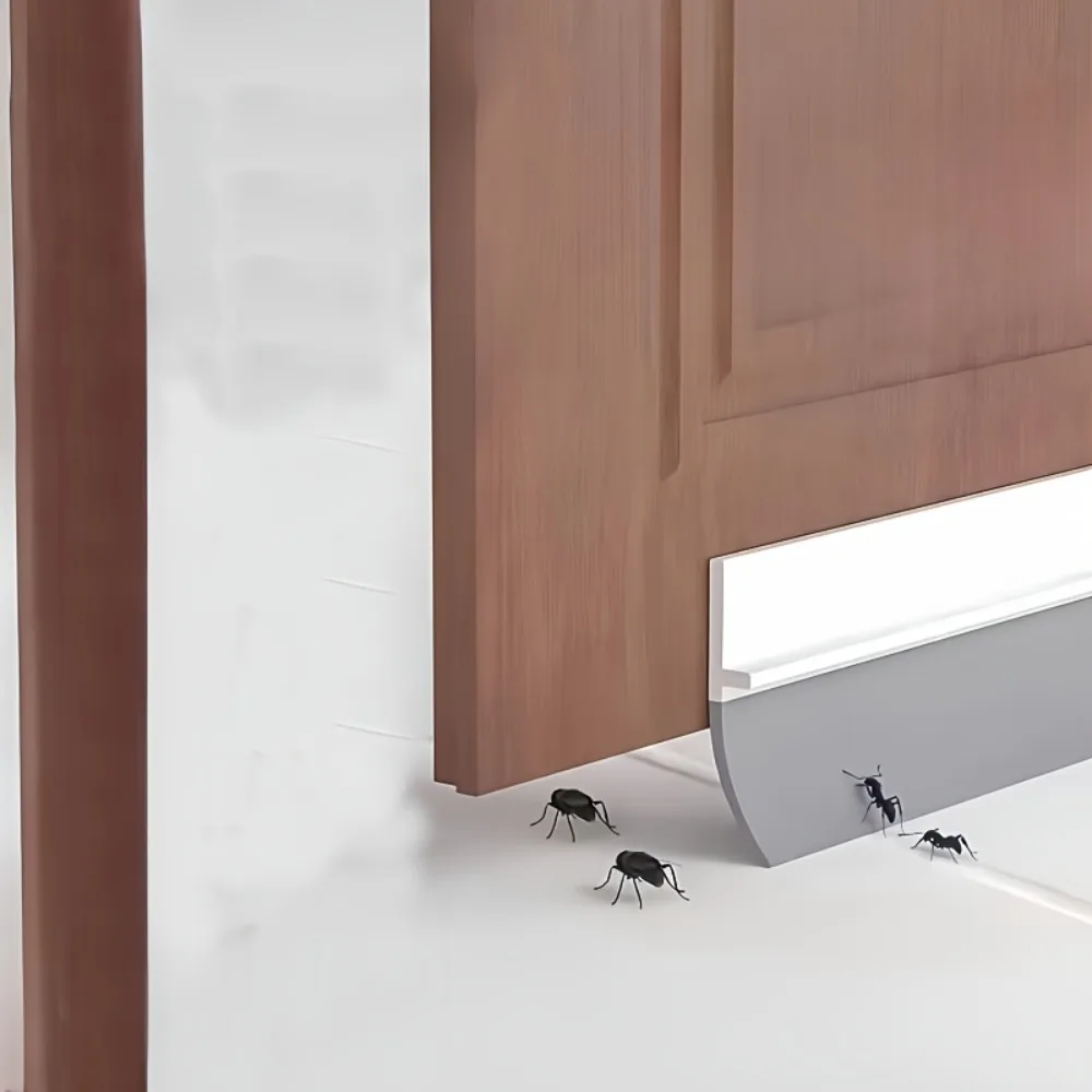 Self-Adhesive Soundproof PVC Door Bottom Seal Strip - Under Door Guard and Gap Stopper