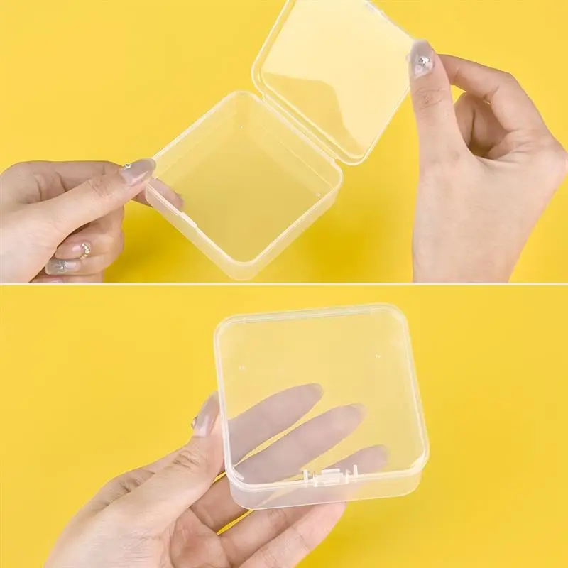 10pcs Plastic Box Rectangular Box Translucent Box Packing Box Storage Box Dustproof Solid Strong Jewelry Storage Case Container Image 13