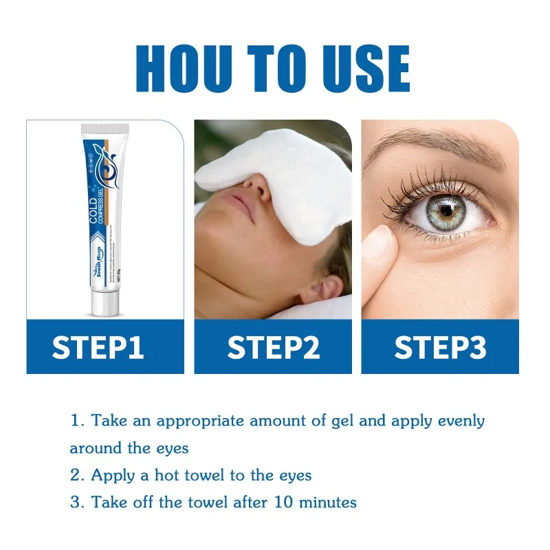 Eyes Cold Compress Gel Relieves Fatigue Remove Red Eyes Blood Dry and Blurry Apply Care Gel and Sterilize Moisturize Eyes Care 5