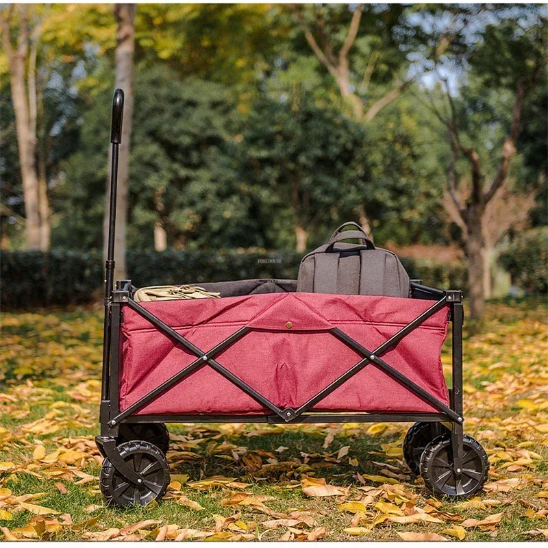 Portable Garden Carts Beach Car Creative Foldable Cart with Wheels Outdoor Camping Cart Garden Supplies Home Shopping CartstLN
