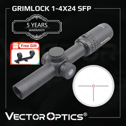 Vector Optics Grimlock 1-4x24 SFP LPVO Riflescope With Etched Glass Illuminated Reticle Wide Field of View For AR 15 .308 20GA