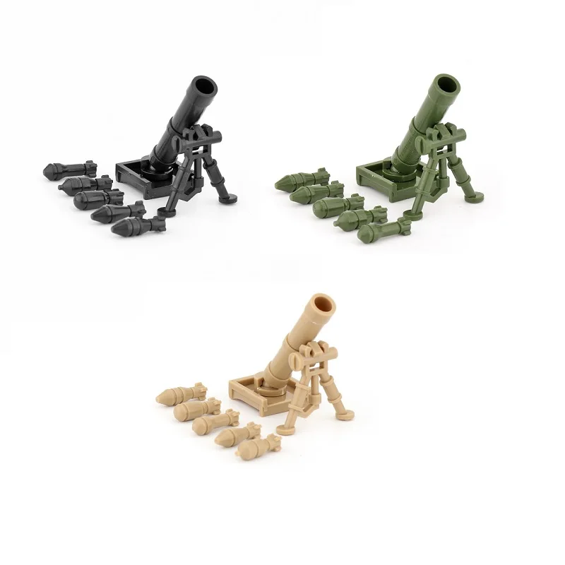 Ww2 Mortaio Gun Army Swat Police Accessori Per Armi Militari Playmobil City Figures Parts Original Blocks Model Mini Toy