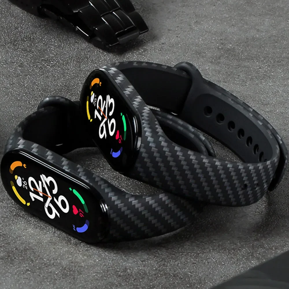 Carbon Fiber Straps for Smartwatch Wristbands - Premium Silicone Bracelet Accessories