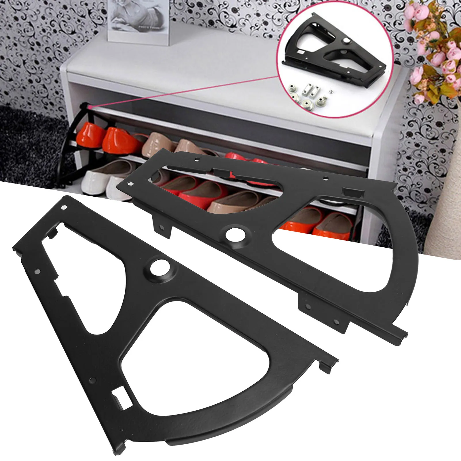 Furniture Hardware Shoes Cabinet Drawer Hinge Cold Rolled Steel Furniture Turning Rack Fittings Black Shoes Cabinet Turning Rack furniture hinge cabinet door hinges cabinet hinges