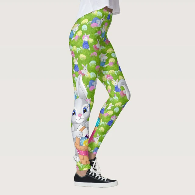 Womens Compression Leggings Tights Breathable Casual Pants Easter