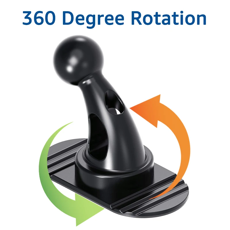 Untoom 17mm Ball Head Base Universal Sticker Base Car Phone Holder 360° Rotation Car Dashboard Cell Phone Mount Accessories — view 5