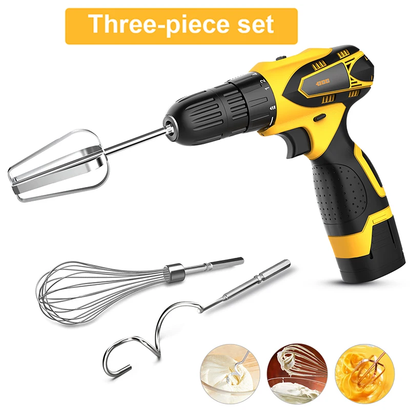 3 Pz/Set Food Mixer Kitchen Hand Electric Egg Beater High Power Fast Cuisine Blender Utensile Da Forno Adatto Per Trapano Elettrico
