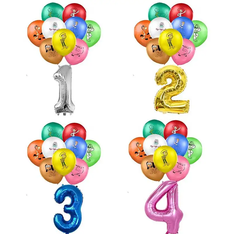 Toy Story Sheriff Woody Balloon Decoration Birthday Party Theme Decoration Boy Toy Garden Decoration Supplies