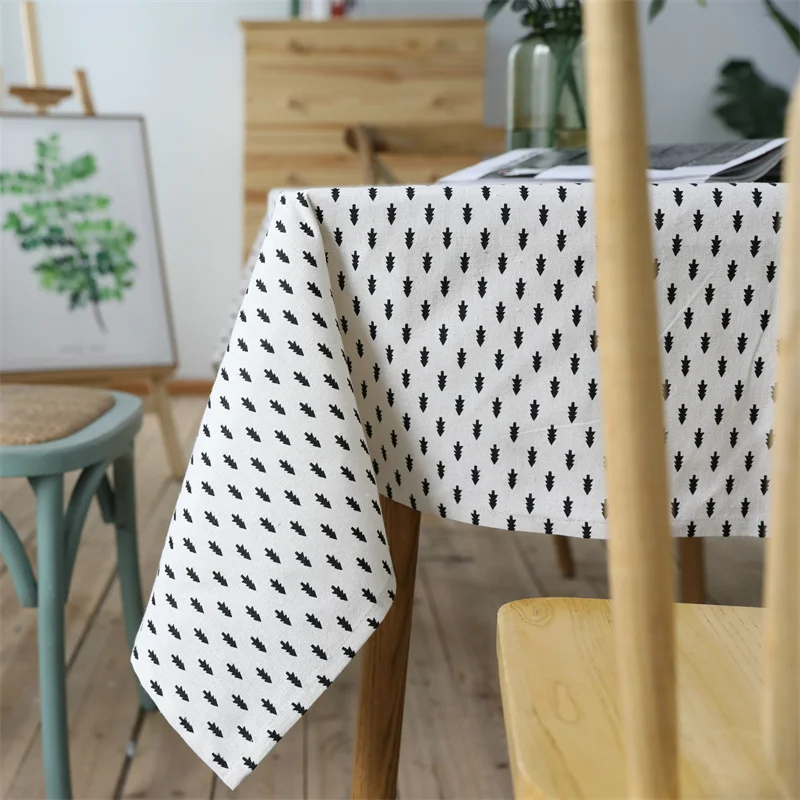 

Simple Modern Tablecloth Cotton Linen Wedding Tablecloth Waterproof Oil-Proof Anti-Scald Rectangular Table Cloth Home Decoration
