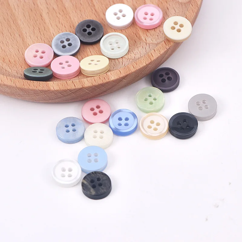 4 구멍 11mm 라운드 셔츠 단추 의류 어린이  귀여운 착용 의류 장식 바느질 수제 DIY 액세서리