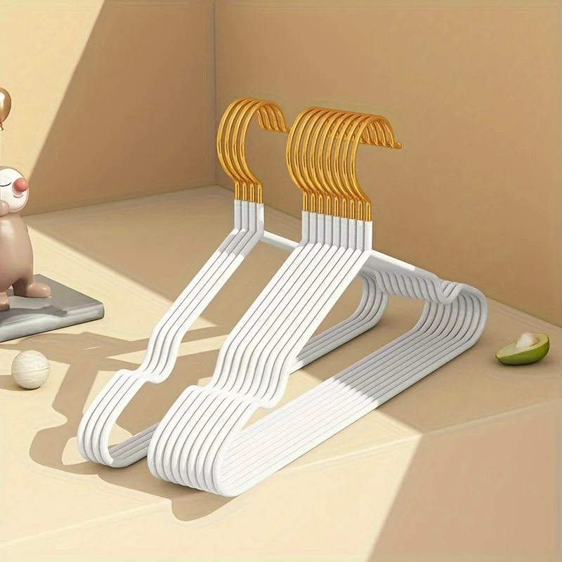 10 قطع من شماعات معطف القميص المعدنية شديدة التحمل...