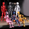 Full Joint Action Figure 3D Mini Action Figure with Full Body 13 Articulated Joints Movable Figures for Coffee Table Bookshelf 3