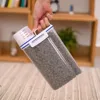 1PC Plastic Dog Cat Food Storage Pail with Measuring Cup – Moisture-Proof Sealed Container Jar for Pet Food Supplies 6