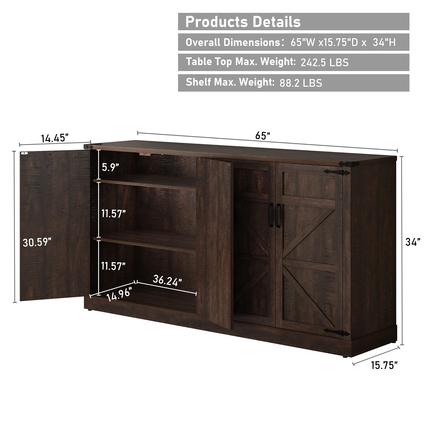 Farmhouse Buffet Cabinet 6