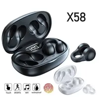 TWS X58 Wireless Bone Conduction Headphones Bluetooth Earphones Waterproof Sports Earbuds Earring Ear Hook With Mic Headset 1