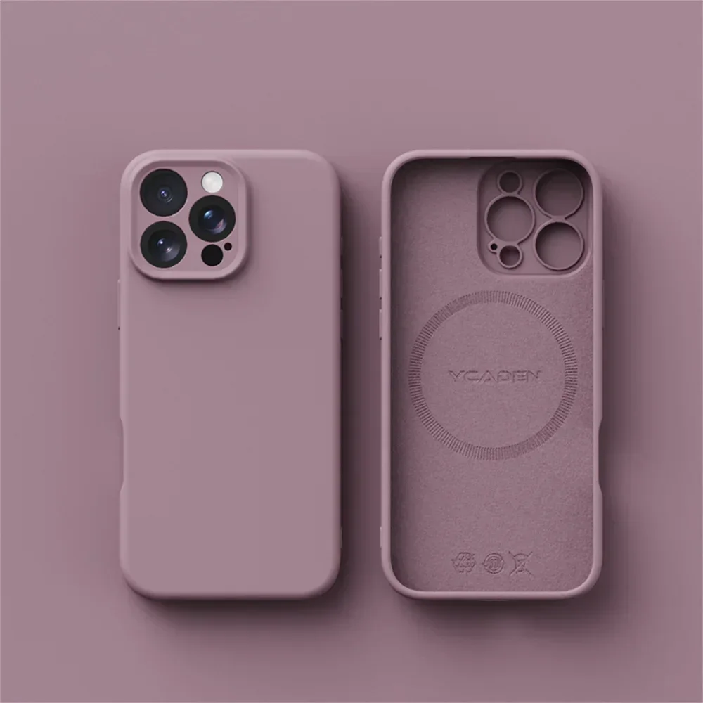 Premium Liquid Silicone Phone Case with MagSafe Compatibility - Smooth Wireless Charging Protective Cover