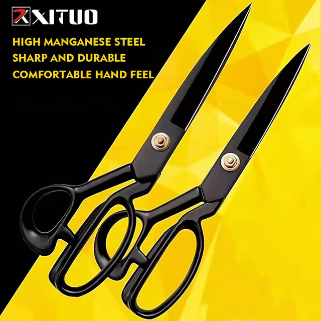 9 Inch Fabric Scissors Black Tailor Sewing Shears for Fabric Cutting Heavy  Duty 