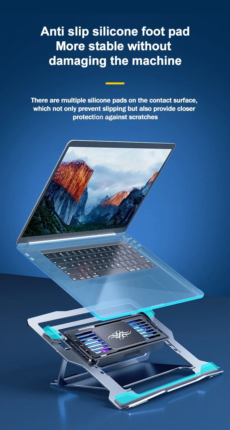 20 Cooling Pad For 11-17.3'' Notebook Cooler Stand Semiconductor Refrigeration Angle Adjustable Laptop Radiator Bracket_voghion.com