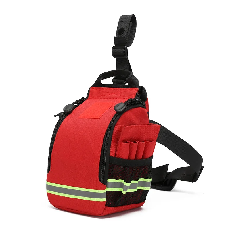 Erste-Hilfe-Set, Gürteltasche, medizinische Aufbewahrung, rote Reise-Rettungs-Hüfttasche, leere Tasche, kompakter Überlebensmedizin-Taschenbehälter_voghion.com