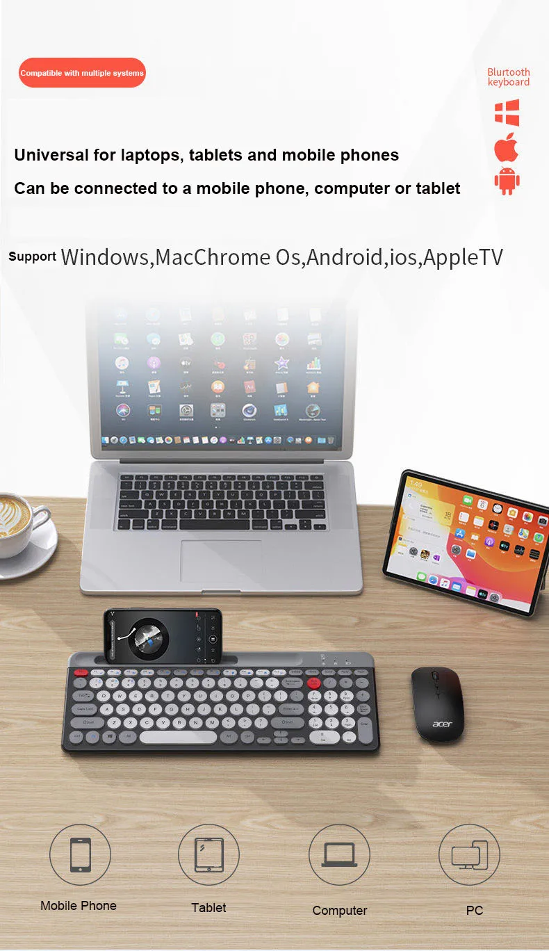 de tamanho completo mini teclado conjunto 2.4g