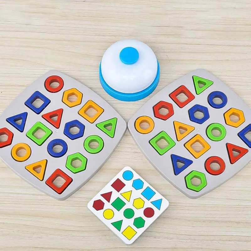 

Montessori Childrens Matching Puzzle Toys Geometric Shape Jigsaw Board Games Early Educational Interaction Toys gift For Kids