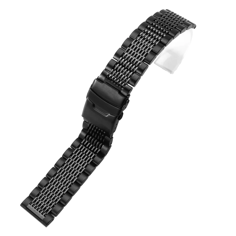Citizen Tissot IWC Seiko Omega 남성용 시계 밴드 벨트, 솔리드 스틸 메탈 더블 잠금 버클, 시계 스트랩, 18mm, 20mm, 22mm, 24mm