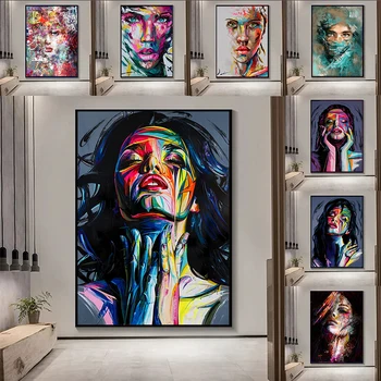 Abstract Woman Face Canvas 1