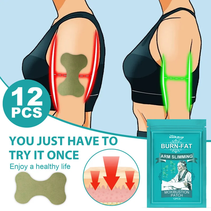 

12pcs Thin Arm Patch Weight Loss Stickers Cellulite Removal Fat Burning Slimming Body Massage Shaping Care Herbal Plaster