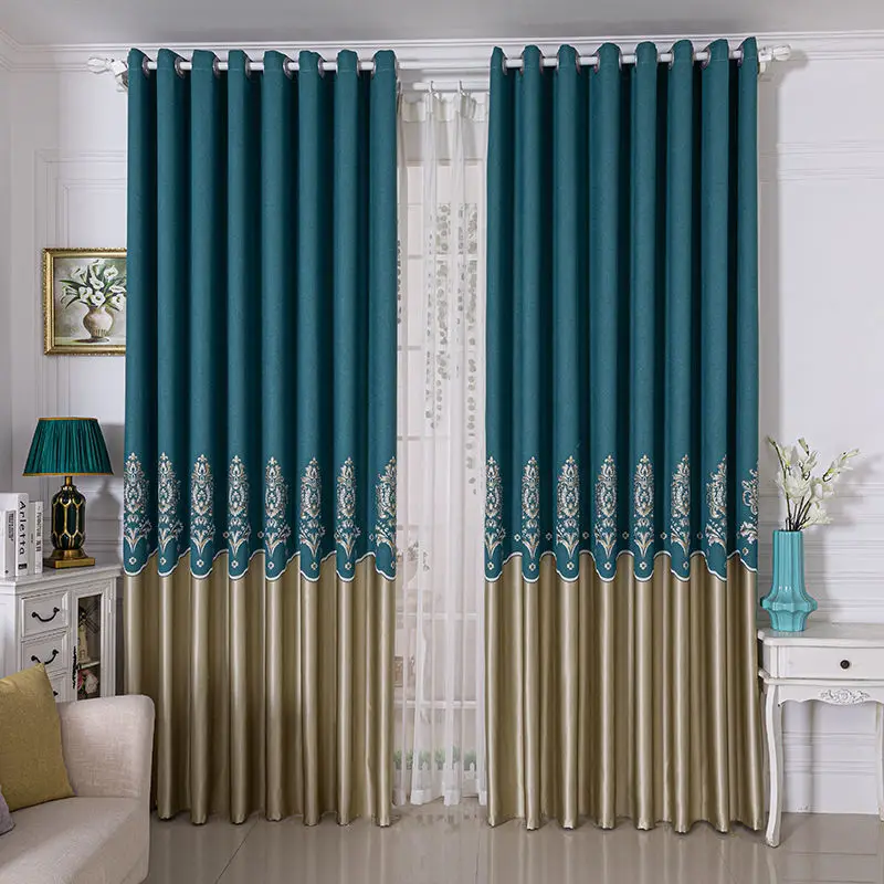 

2022 new jacquard living room curtains bedroom study blackout sound insulation and heat insulation curtain Thickening Home Decor