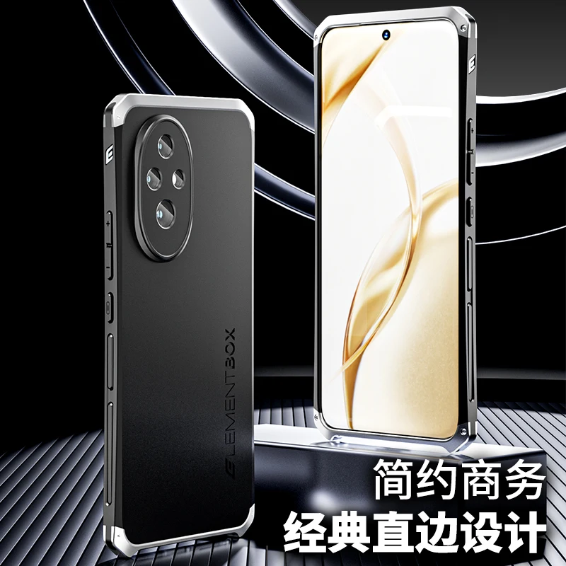 Shockproof Aluminum Metal Phone Case with Soft TPU Edge and Protective Hard Plastic Back Cover